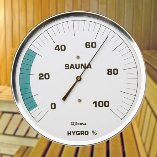 Sauna Hygrometer SMR130 F - Gehäuse Edelstahl