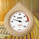 Sauna Thermometer Holz eingefasst SHO160F