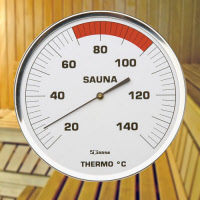 Sauna Thermometer SMR130 F - Gehäuse Edelstahl