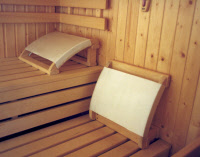 Sauna Hängematte aus Abachiholz