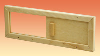 Sauna Abluftschieber Holz 40 x 14 cm