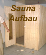 Bilderserie Saunaaufbau